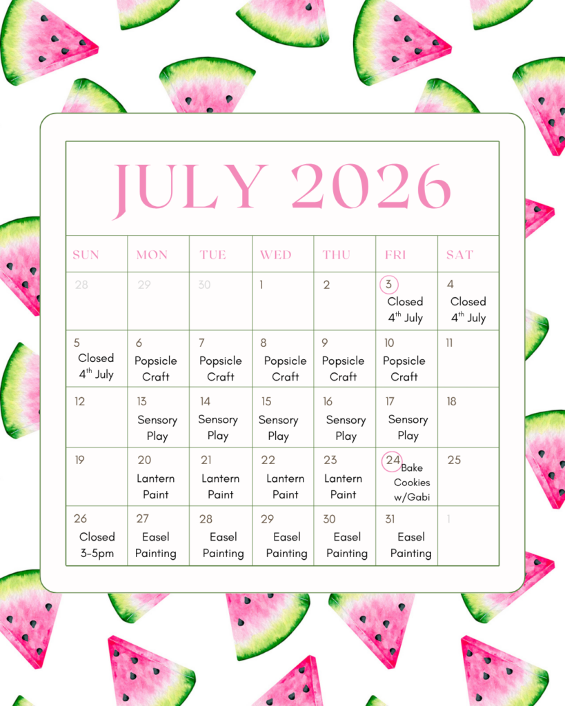 July 2026 Calendar of Events